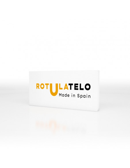 Rótulo sin luz (acabado satinado)
