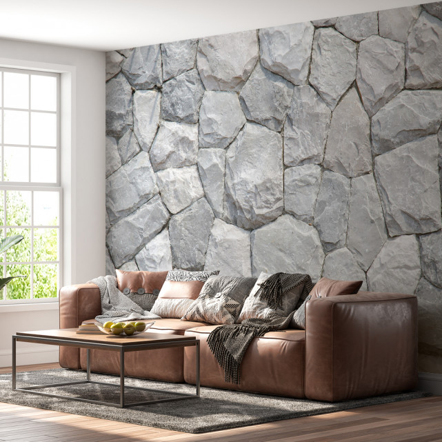 Vinilo muebles textura piedra elegante