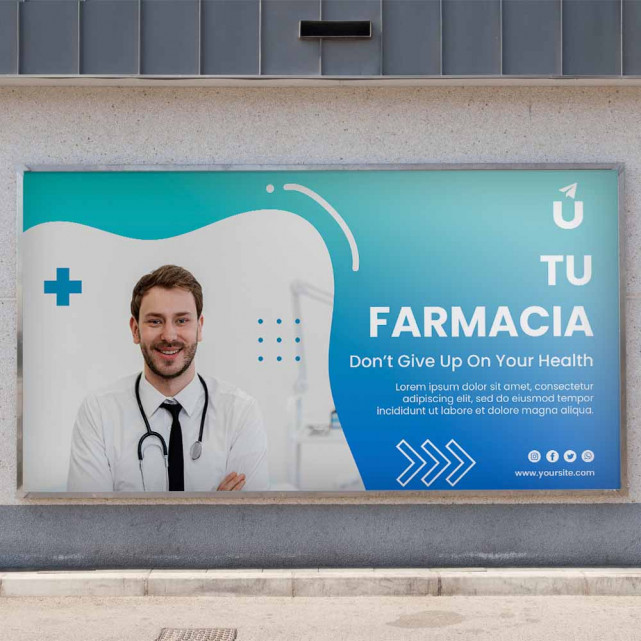Lona Impresa microperforada "Farmacia"