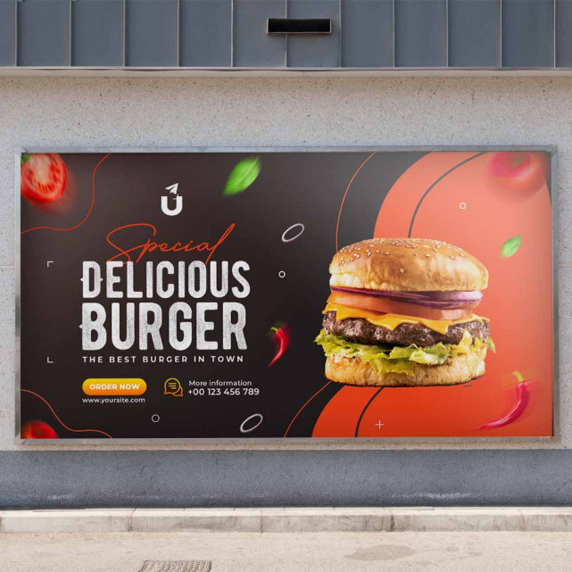 Lona Impresa microperforada "Burger"